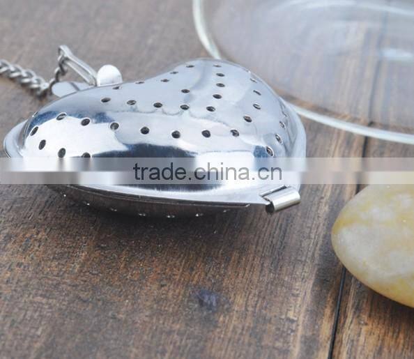 Heart Shape Stainless Steel Tea Infuser with tray