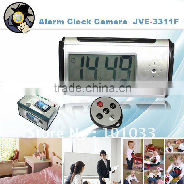 Alarm Clock Camera Mini Hidden DVR Clock Appearance 30fps 4GB Mini Camcorders Clock Motion Detection 3311F