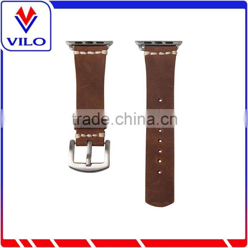 For Apple Watch Genuine Leather Original Watch Band With Connection Adapter Clip