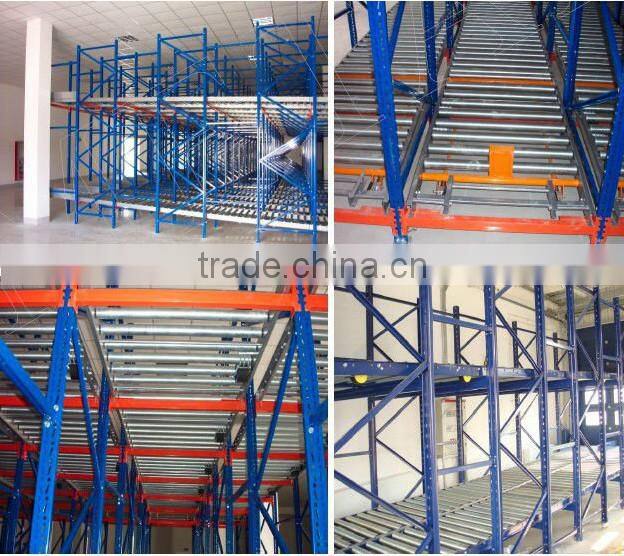 Industrial warehouse gravity pallet rack flow racking shelving