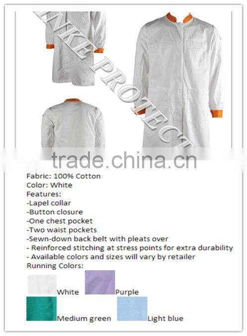 Cotton flame retardant kitchen chef coat