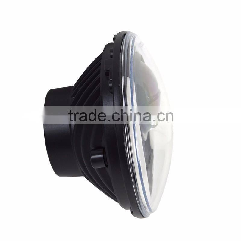 7" Motorcycle 30w H4 Hi/Low LED Headlight W/ Amber LED turn Signal Lamp Fits Harley Jeep JK CG125 Cafe Racer Bobber