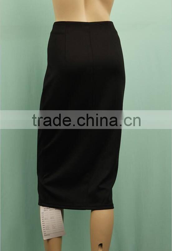 Black white stripe business lady tight fitted pencil skirt latest formal skirt