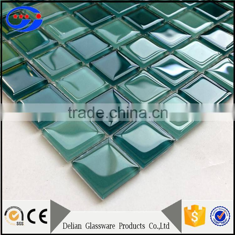 green iridescent mosaic tile