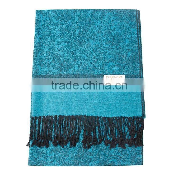 Fashion Reversible colors pashmina shawls canada Paisley Jaquard