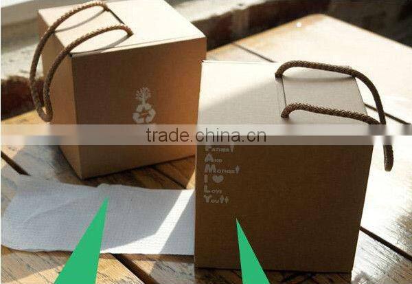 Eco-friendly creative paper hanging square foldable tissue boxes/barrel DIY