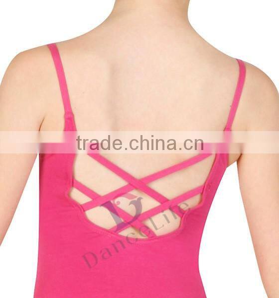 C2040 Rosered girls leotards gymnastics with strapp back kids leotards