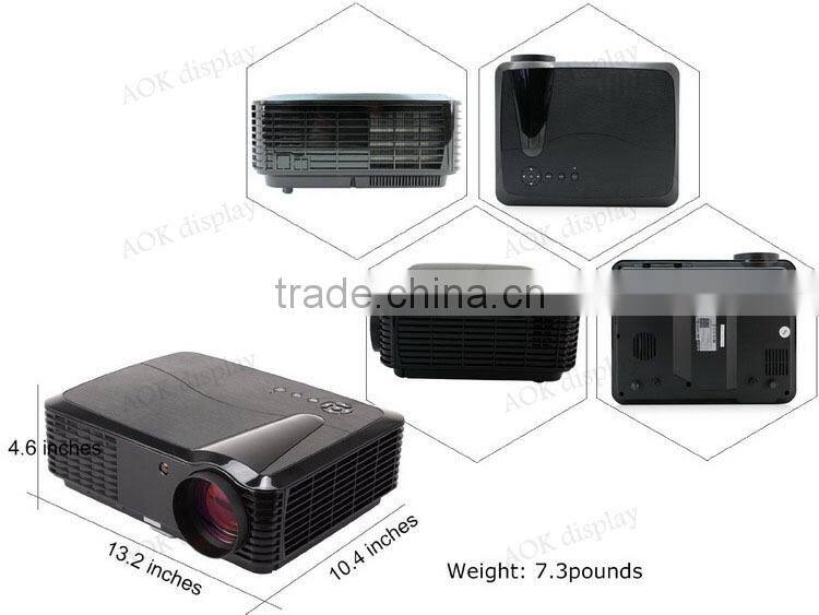 LED Projector HD 1080p Video Home Cinema Theater System 3D Ready 4200 Lumens 1280x800 Native HDMI USB TV VGA AV For School Offic