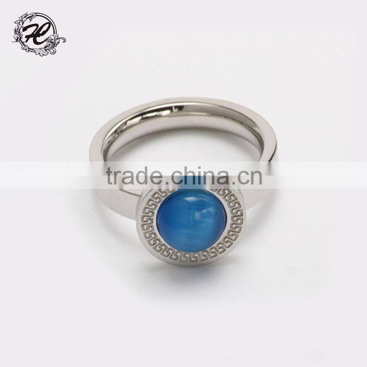 Titanium 316l stainless steel engagement rings with stones brushed stainless steel Wedding ring