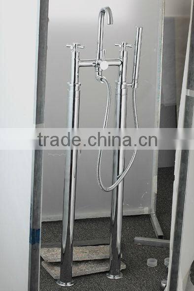 Chrome Finish Floor Stand Bathtub Shower