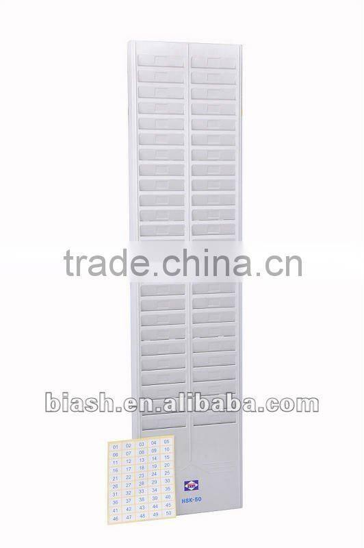50 slot plastic time recorder card rack