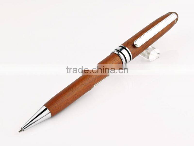 custom red wooden ballpoint pen