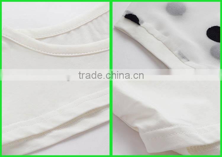 2015 hot sale children wear lovely pattern cotton with children chiffon dress and kids wholesale tshirt with kids wear manufactu