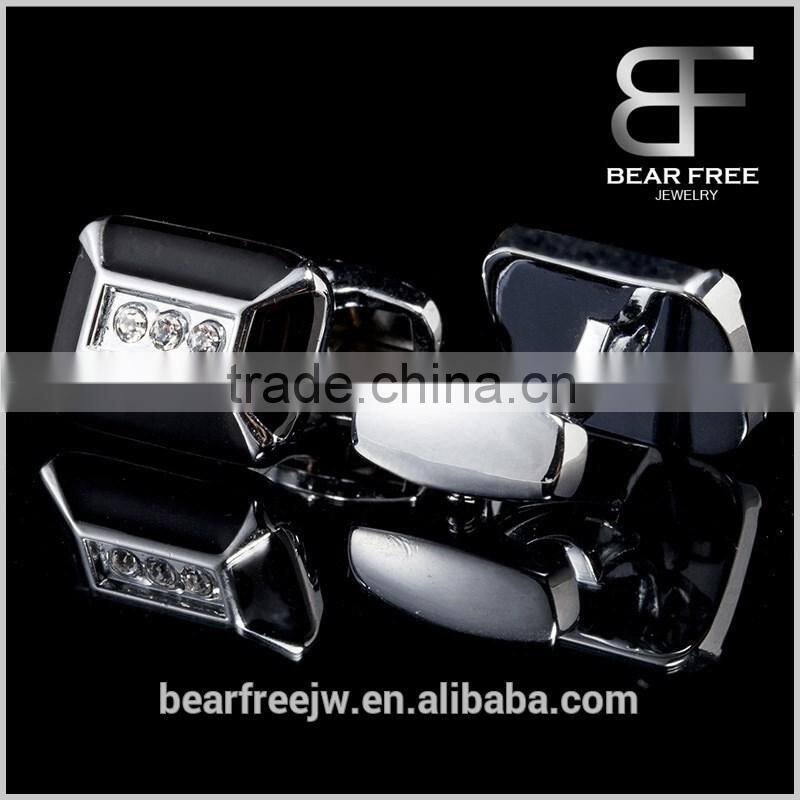 Unique Design Business Enamel Shirts Cufflinks with CZ