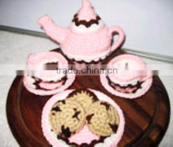 efan handmade wholesale crochet tea set in stock