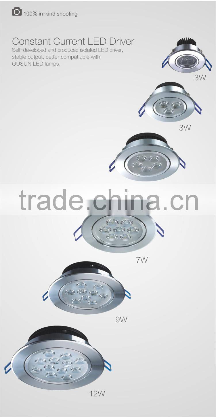 Aluminum Highlight/ Matt white finish 3W 5W 7W 9W 12W led spot light