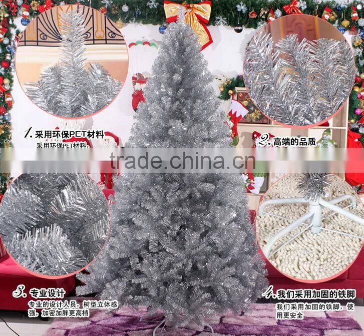 13' Silver color Shining Garland Christmas Tree