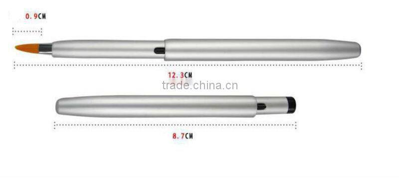 high quality China wholesale nylon hair lip brush,retractable lip brush