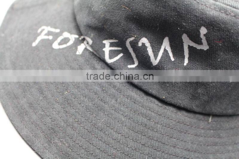 Custom blank black plain bucket hat cap from myrimony/ long brim fishing cap
