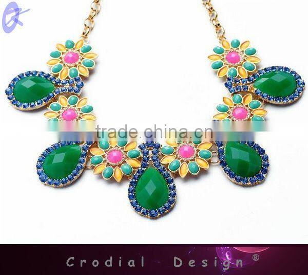 2014 Cheap Wholesale Fashion Jewelry Crystal Statement Necklace For Women