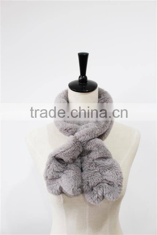New design fashion women fake fur scarf/shawl