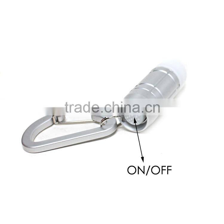 LED Powerful Waterproof Mini Keychain Light with Climbing Hook