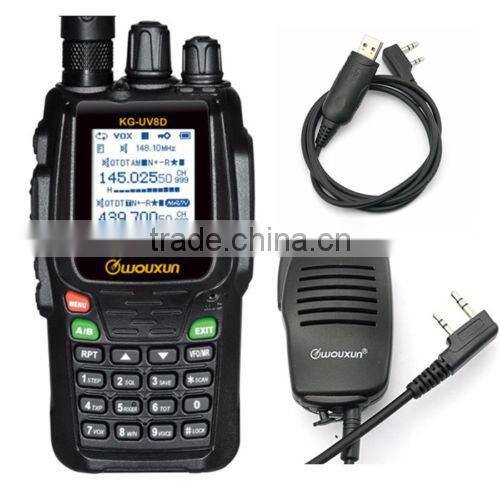 2016 Hot Selling Walkie Talkie Two Way Radio WOUXUN KG-UV8D 5W Ham FM Transceiver with 128CH