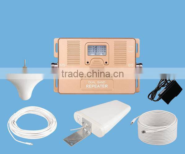 smart LCD display dual band 1800&2100 mobile signal amplifier