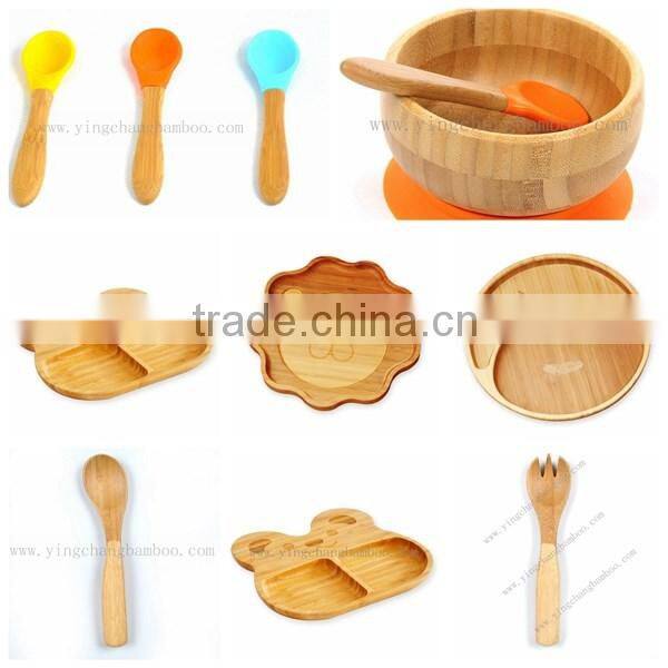 Bamboo baby spoon kid baby spoon cutlery