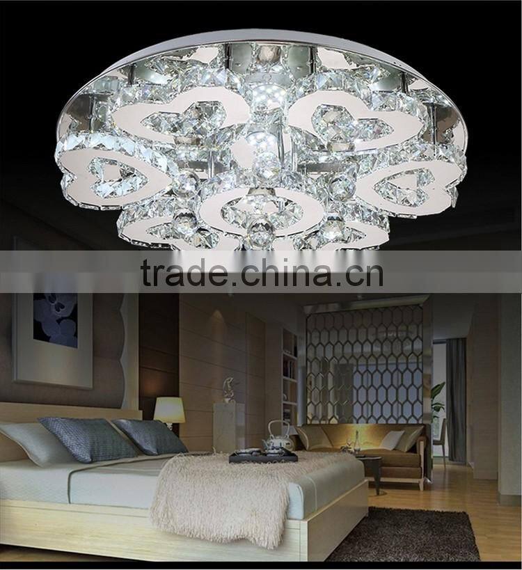 JEVEYA Lighting Modern Stainless Steel Chandelier 5730SMD K9 Crystal Ceiling Light