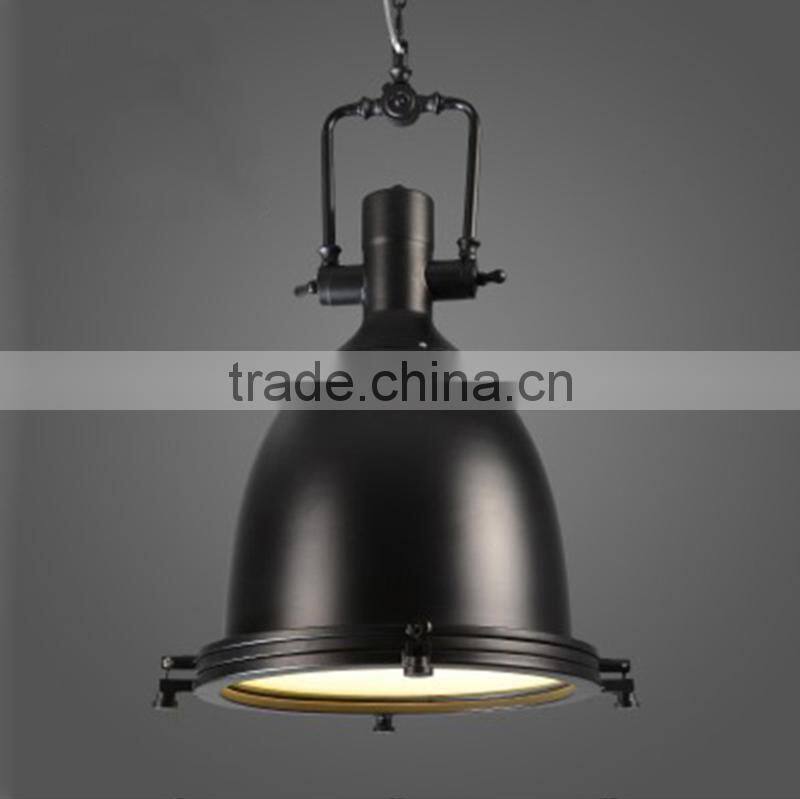 Black Painted Irom Pendant Lights Creamy White Glass Industrial Pendant Lights