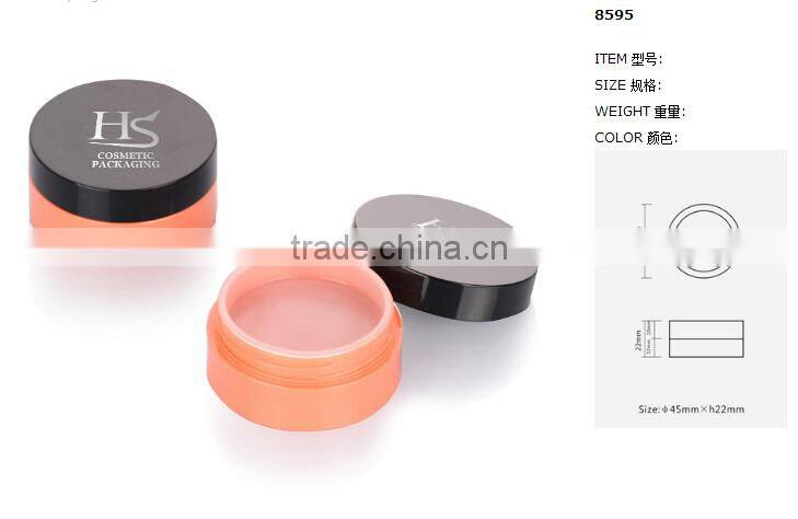 Custom colorful round empty loose powder case with sifter