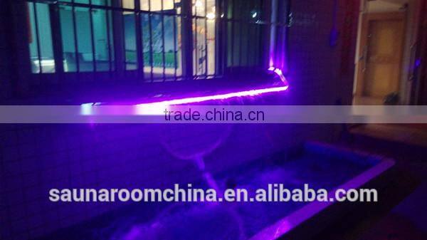 SS304 LED waterfall for pool water landscaping