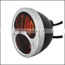 Solid Brass Grill and Bracket LED Harley Cruiser Motorcycle Tail Light