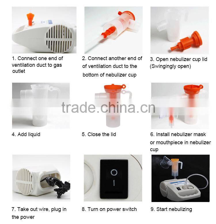 With Free Nebulizer Cup Mini Hand Pump Air Compressor Electronic Atomization Device Portable Nebulizer Machine