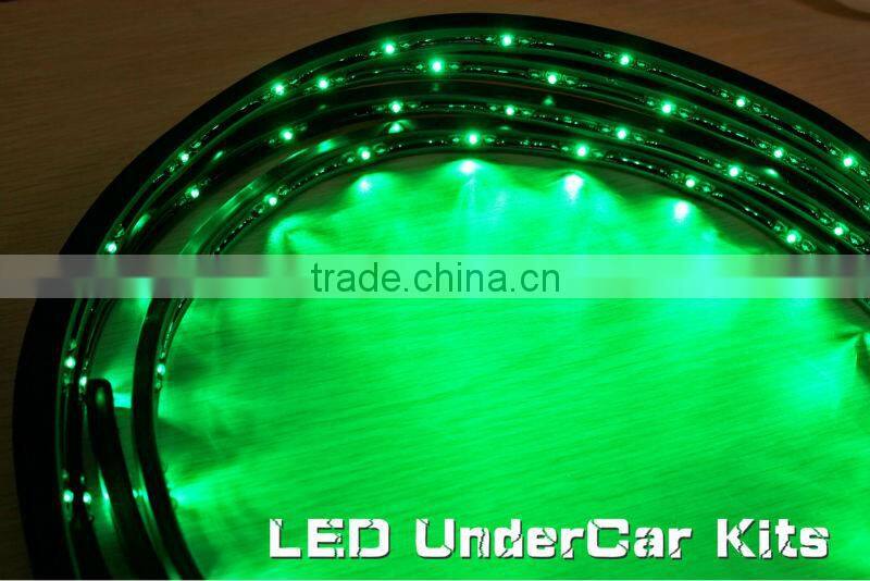 4pc set 7 color Undercar Lights RGB Under car Neon Light Kit w/ Wireless Remote controller (48"x2 + 36" x2) Under car Neon Light