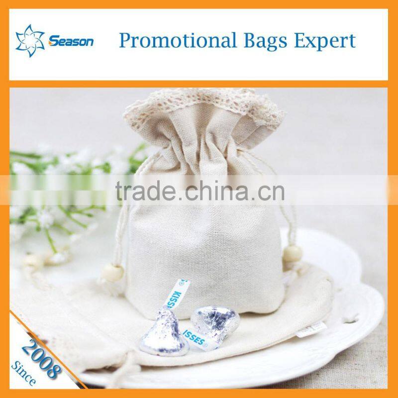 Custom Printed candy bag cotton drawstring bag yiwu bag
