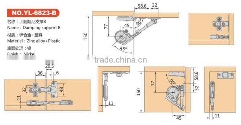 hydraulic kitchen cabinet door lift from China