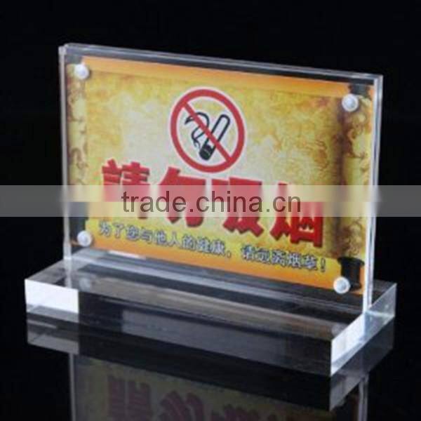 high quality custom clear acrylic flip menu holder