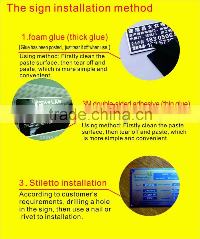 Good price wholesale custom made metal nameplate