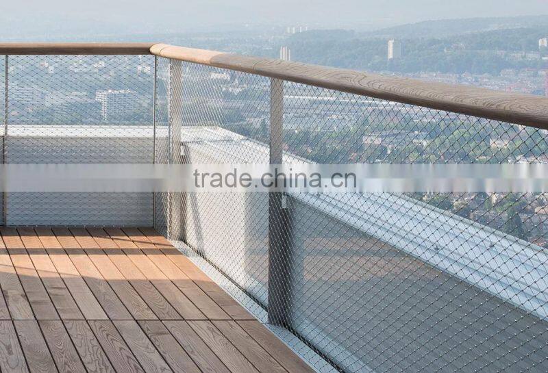 staircase stainless steel balustrade railing mesh