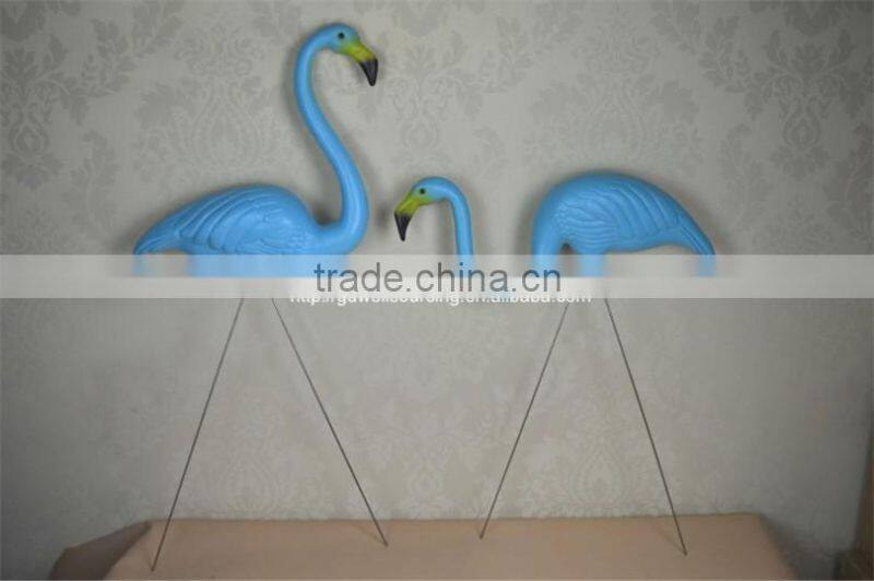 Plastic Blue flamingo Figurine Garden Ornaments garden yard lawn art ornament wedding ceremony decoration with 31" height