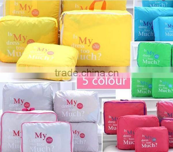hot sell travelling luggage bag, travel bag in luggage bag, travel organizer bag set 5pcs