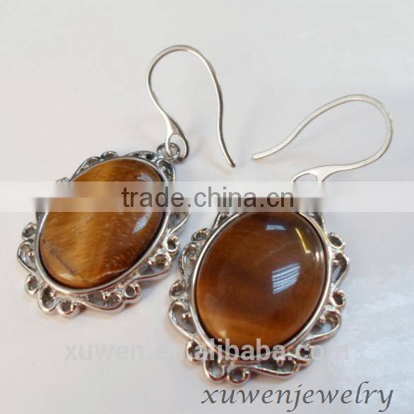 custom stainless steel single stone earrings