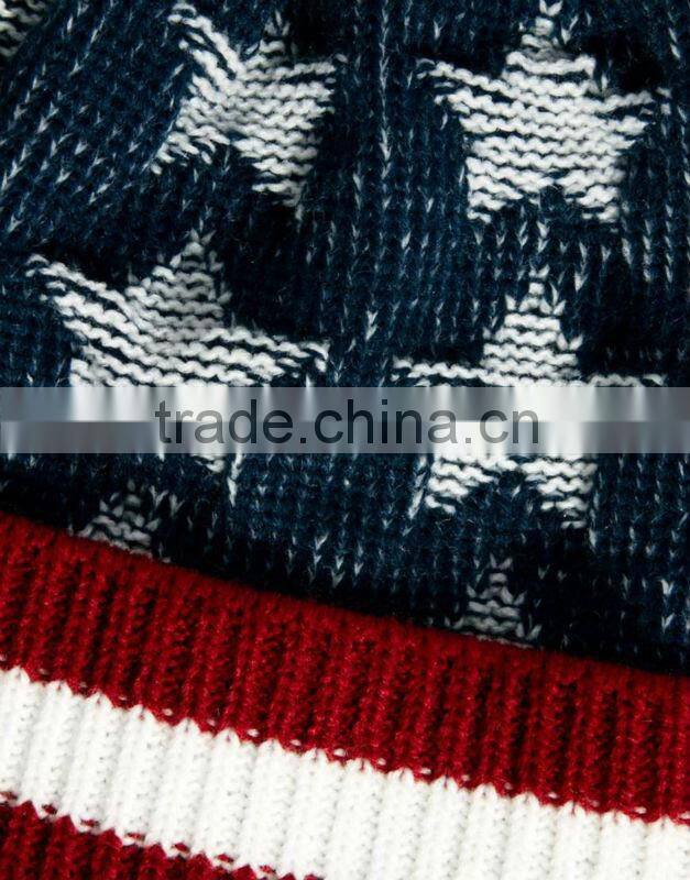 men knitted flag winter hats