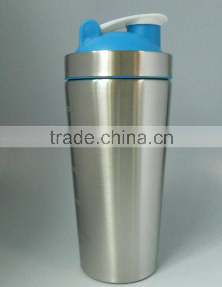 750ml Stainless steel shaker bottle plastic 400ml/600ml shaker bottle shaker bottle protein