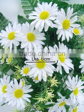 H47cm White Marguerite Daisies Artificial Flowers for Grave Decorations