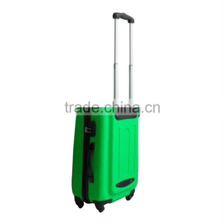2015 China alibaba New colorful ABS elastic paint suitcase with green color/ airport luggage trolley/new luggage set