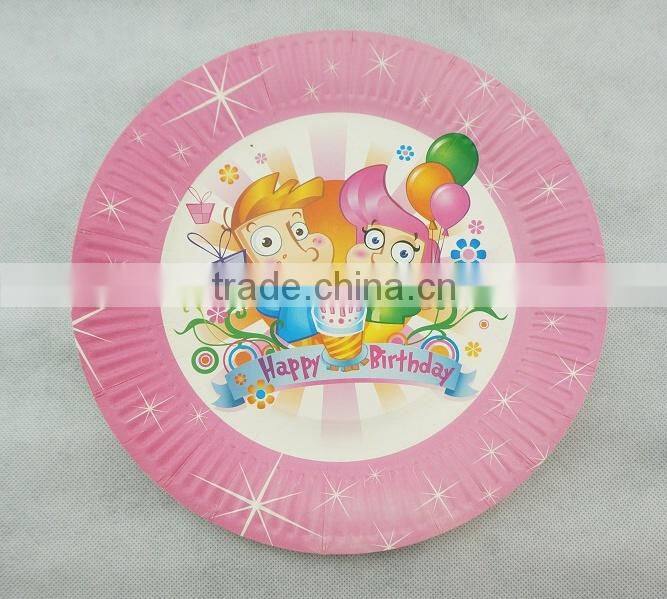 Disposable 9" Christmas Partyware Round Paper Plates