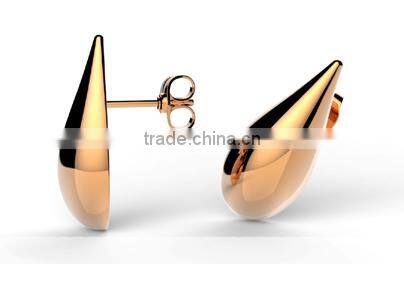 Rose gold 925 silver earrings Stainless steel earrings fashion design drops for woman
